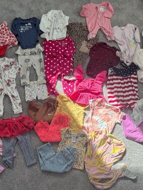 Bundle of Baby girls clothes 12 months to 18 months. Comes out to $2 each piece